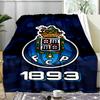 1 Stück FC Porto Design Bedruckte Weiche Flanelldecke Überwurf für Schlafzimmer Wohnzimmer Sofa Camping Reise Fan Geschenke Weihnachtsgeschenke