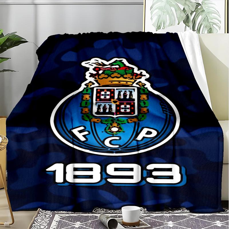 1 Stück FC Porto Design Bedruckte Weiche Flanelldecke Überwurf für Schlafzimmer Wohnzimmer Sofa Camping Reise Fan Geschenke Weihnachtsgeschenke