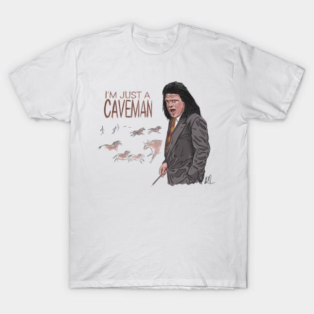 

Men Black Print T-shirt Snl: The Unfrozen Caveman Lawyer No-Cut Transfer Paper Print Cotton Tshirt M білий