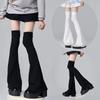 Y2K Leg Stockings Elasticity Slimming Knee Socks Japanese Style Spicy Femboy Over The Knee Horn Shaped Cuffs Sexy Accessories
