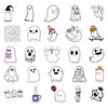 100 Sheets of Cute Cartoon Ghost Halloween Stickers - Waterproof DIY Stationery for Journals