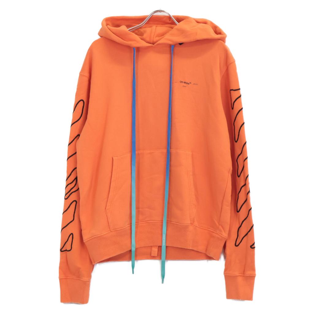 OFF-WHITE OMBB034F19E30011 19AW Orange ABSTRACT ARROWS SLIM HOOD tops M OrangeUsed