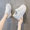 Inner heightening little white shoes new women's shoes low-top versatile muffin thick-soled casual leather single shoes