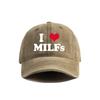 I Love MILFS Baseball Cap Summer Distressed Dad Hats Men Outdoor Adjustable Cotton Caps MZ476