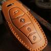 Leather Car Remote Key Cover Case Holder Shell Bag Fob Keyring Chain For Hongqi New H5 H6 EH7 H9 HS3 HS5 HS7 PHEV E-HS9 HQ9 2025