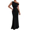 European & American Mermaid One-Shoulder Waist-Draped Sleeveless Dress for Women 2026