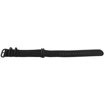 Watch Strap - MY-MONTRE - 22mm - Black - Black Buckle - Fabric 280mm