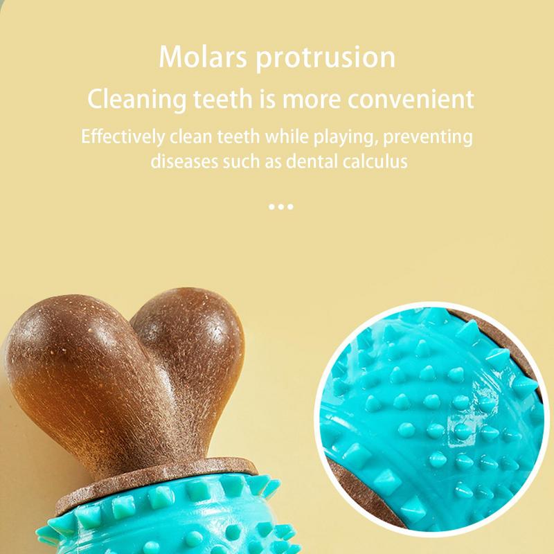 Spiky Bone Dog Toy Spikey Dog Teething Chew Toys Treat Dispensing Teething & Soothing Chew Toy Teething Sturdy Pet Toys For