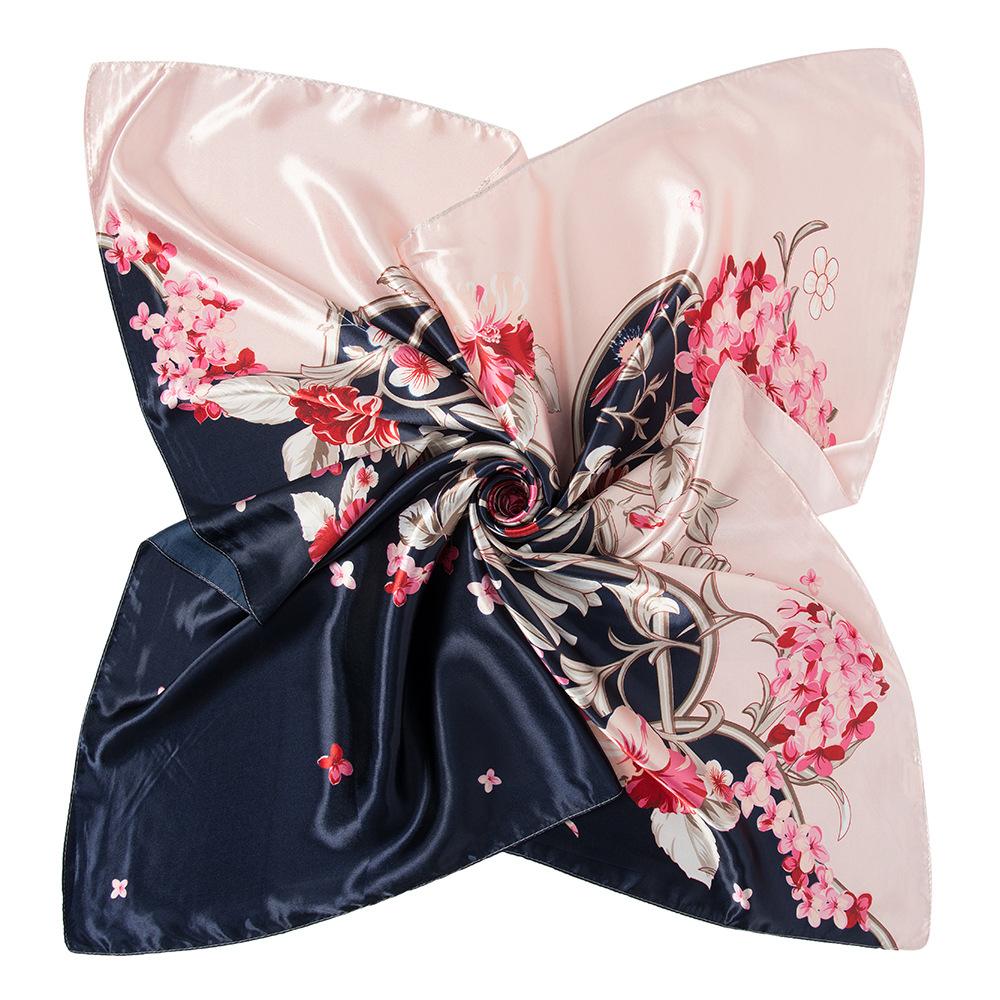 Høykvalitets luksuriøst silkeskjerf pannebånd Skjerf Halsskjerf For kvinner Kjede Silkeskjerf Dekorativt sjal for kvinner