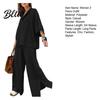 Comfortable Polyester Outfit Women's Two-Piece Oversized 3/4 Sleeve Pullover Top And Autumn Fashion Set Wide Leg Pants Fall Casual Loose Lounge
