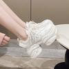 Fashion 8CM Heels Autumn Chunky Sneakers for Women New Spring Breathable Mesh Platform Sports Shoes Woman Thick Bottom Dad Shoes Ladies