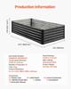 Metal Raised Garden Bed, 1.8 X 0.9 X 0.4 M Outdoor Galvanized Planter Garden Box, Open Bottom Design, Large Planter Raised Bed for Growing Vegetables,