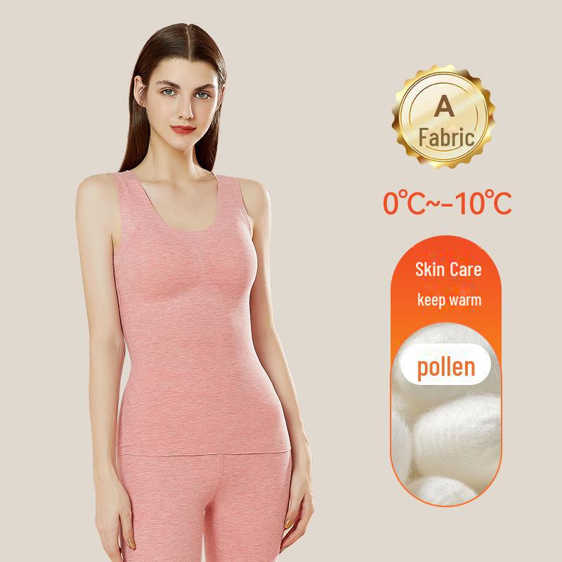 

2023 Aoweizi Women s Seamless Warm Velvet Vest with Chest Pad XXL