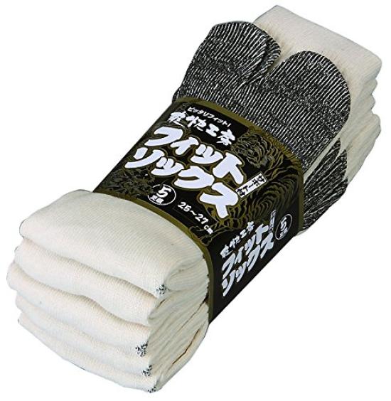 

Kawanishi Kogyo Nobi Nobi Military Socks, Toe, Style, 5-Pack #041