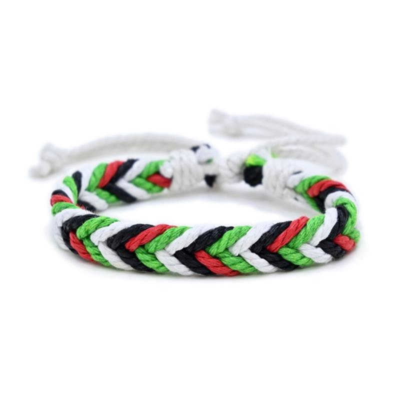 Barevný palestinský ručně vyráběný náramek Nastavitelný náramek Etnické řemeslo Suvenýr Unisex nošení Náramek Dárek pro muže