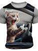 Men's Animal Funny T Shirt Short Sleeve T Shirt 3D Print O-Neck Shirts Exaggerated Designer Party Summer Casual Clothing Apparel