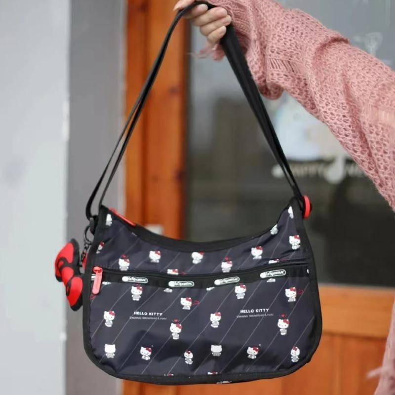 New Kt Cat Messenger Bag Shoulder Bag Practical and Lightweight Fashion Cartoon Cute Women's Bag Casual Bag Bow