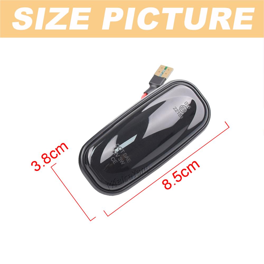 2Pcs LED Side Marker Lamp Turn Signal Indicator Light for Land Rover Defender TD5 98-15 Freelander 1 02-05 Discovery 2 99-04