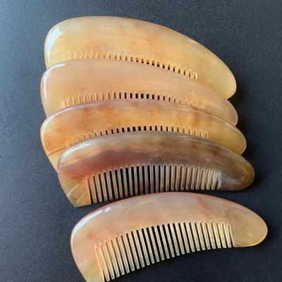 Thickened Portable Natural Horn Head Massage Comb