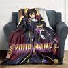 1pc Code Geass Blanket with Custom Name, Gift, for Men and Women, Soft Blanket, Good for Sofa Bed Couch Travel, Lightweight Flannel Blanket