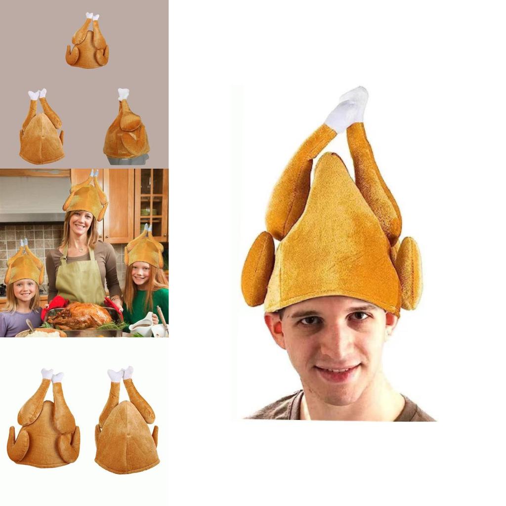 Plush Chicken Leg Cap For Adults And Kids Fun Chicken Thigh Headpiece In Stock