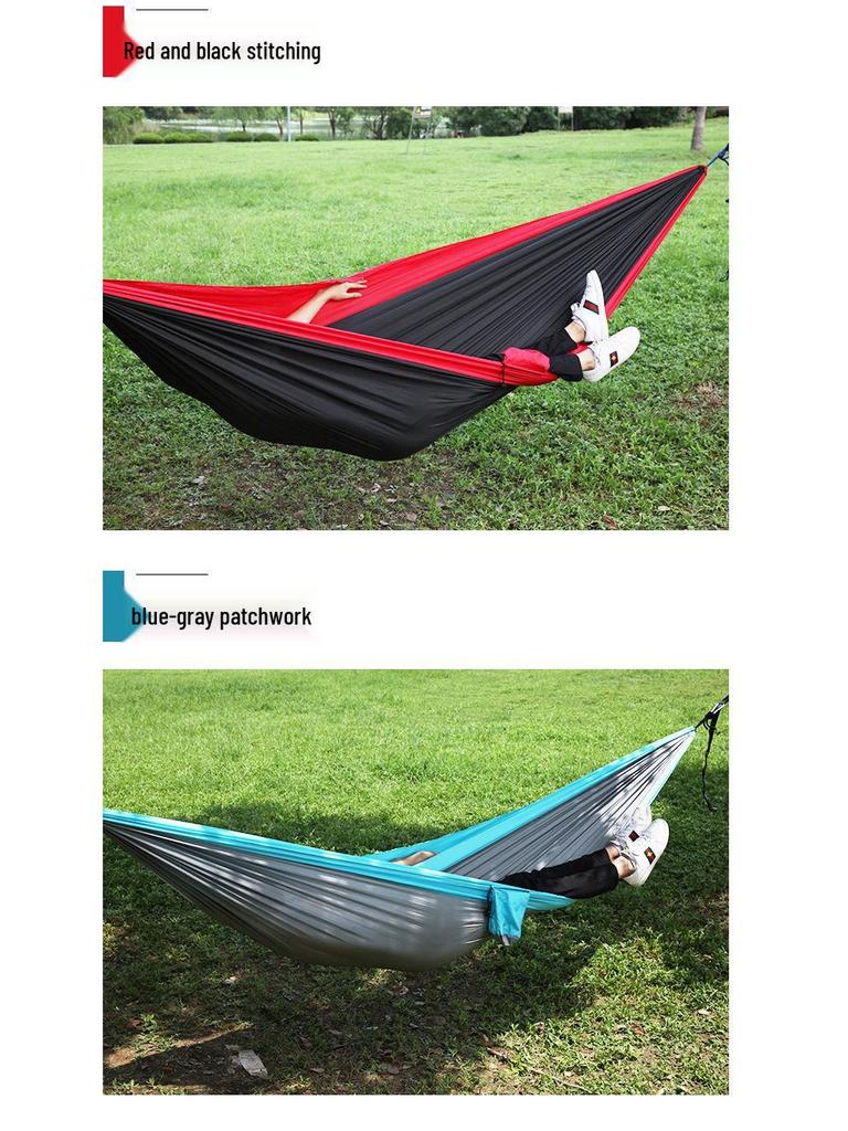 Popular Outdoor Nylon Hammock with Binding Ropes for Camping
