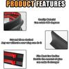 Rear Spoiler Roof Lip Kit, Rubber Trunk Spoiler Trim Strip Cool Car Matte black