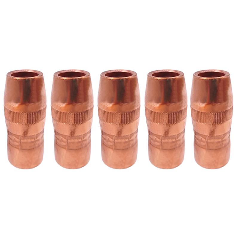 

Set of 5 N5818C Welding Nozzles for Large Centerfire Compatible with For Bernard Mig Gas 58 inch 18 inch Recess