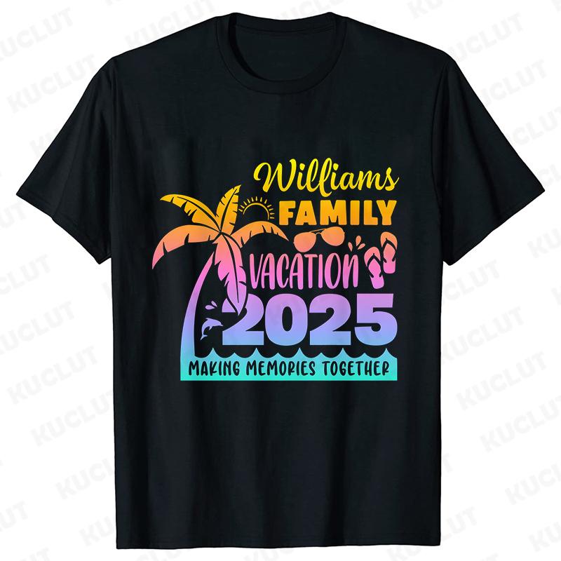 Family Cruise Vacation 2025 T-shirt Making Memories Together Tees Summer Trip Squad Graphic Tops Holiday Travel Kids Clothing