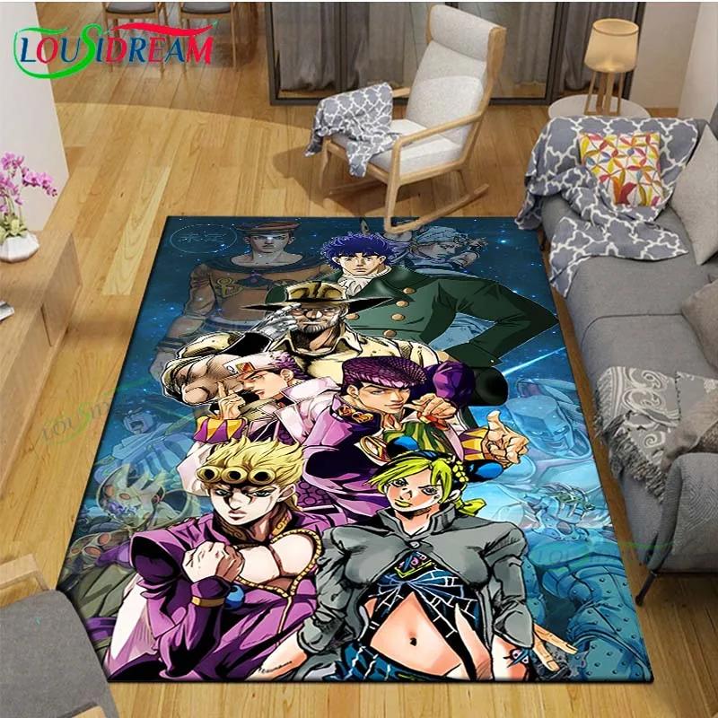 Classic Cartoon J-JoJo’s Bizarre Adventure Carpets Living Room Anti-Skid Area Rug Kids Bedroom Mats Game Mat Large Carpet Decor