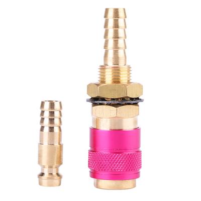 Water Cooled & Gas Adapter Quick Hose Connector Fitting For MIG TIG Welder Torch(Red)