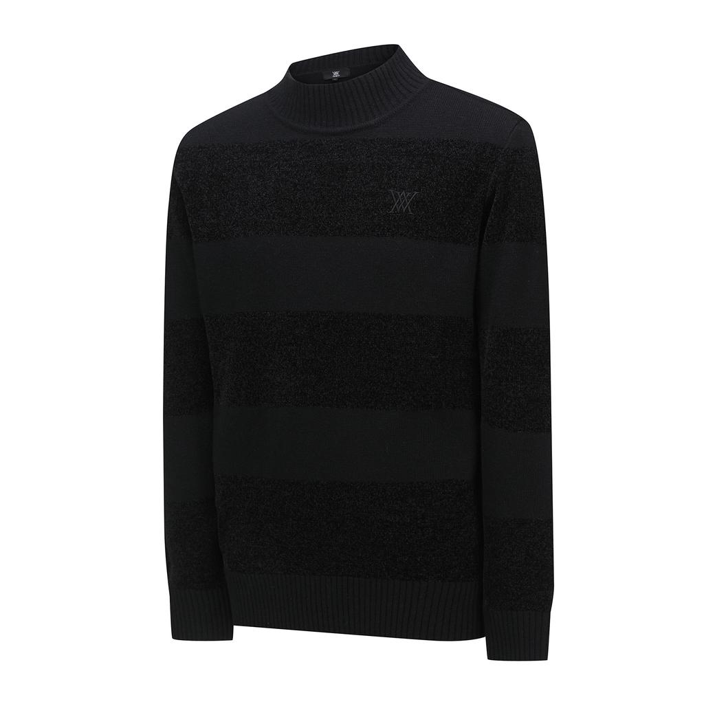 ANEW GOLF Men Knit Block High Neck Sweater_Bk