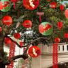 Outdoor Red Lantern Pendant for Rural Wedding Decor