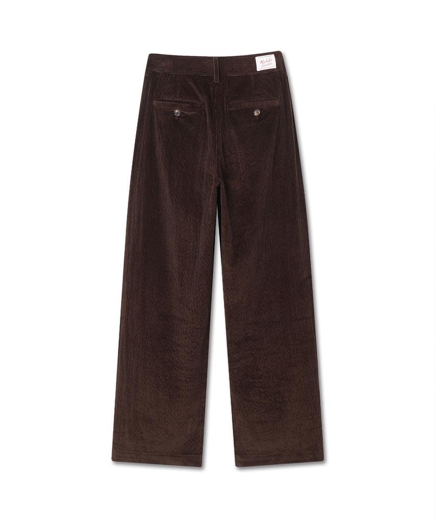 Michikoleondeonkosino Curved Corduroy Pants Velvet Brown