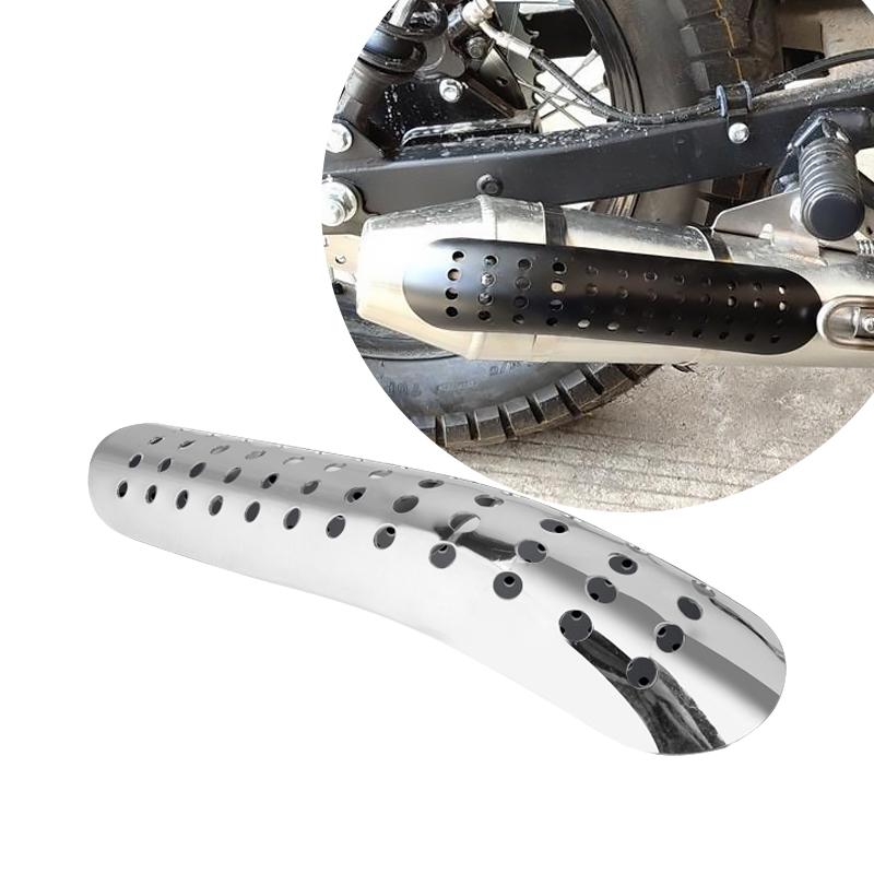 Motorcycle Custom Steel Exhaust Pipe Heat Shield Cover Muffler Protector Guard Accessories Universal Fit For Harley Honda Yamaha