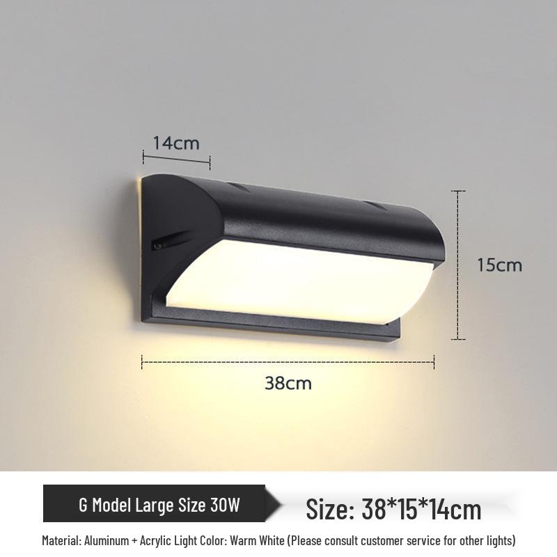 Simple Modern Waterproof LED Outdoor Wall Lamp for Garden, Balcony, and Terrace with Sensor and Moisture-Proof Features.