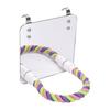 Bird Mirror with Perch Colorful Cotton Bird Rope Perch Parrot Chew Toy for Bird Cage Accessories