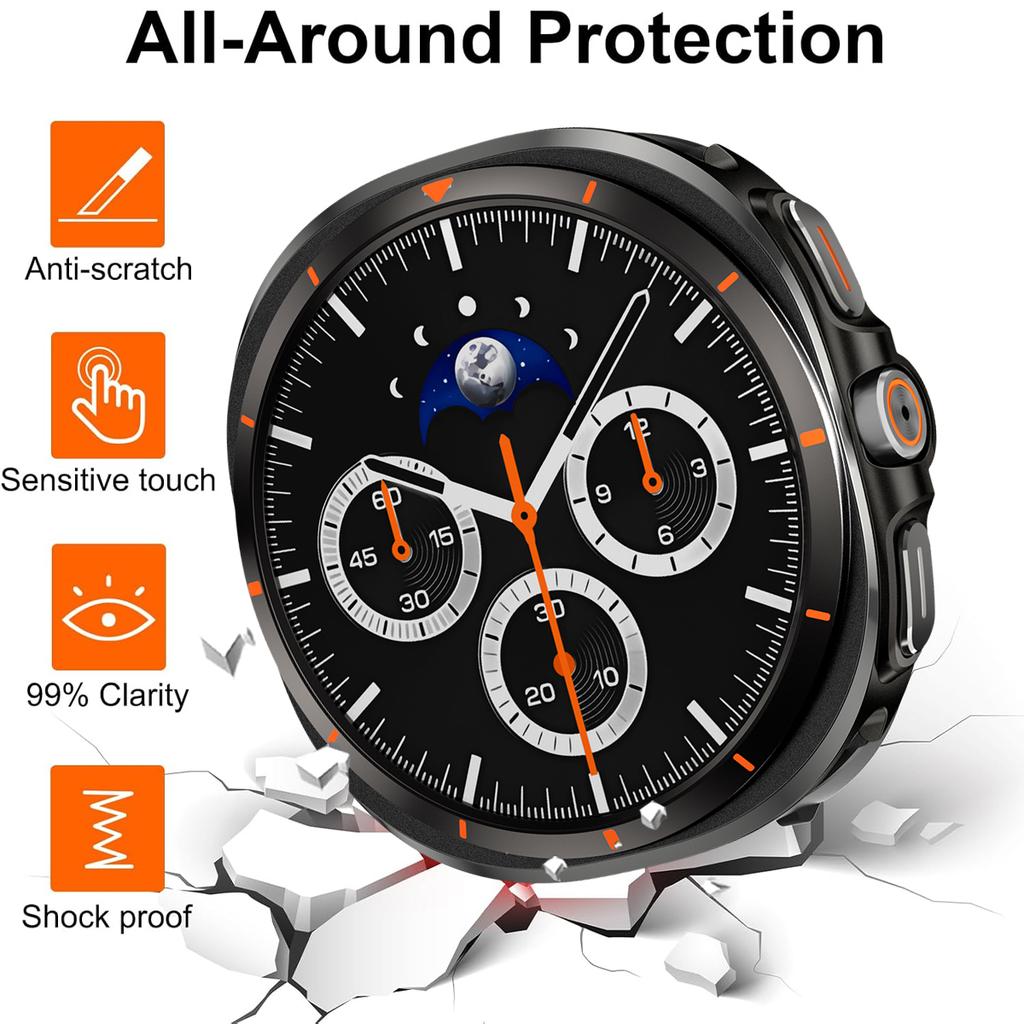 Aluminium Alloy Protective Case For Samsung Galaxy Watch8 40 44mm Cover for Galaxy Watch Ultra 47mm Screen Protector Accessories