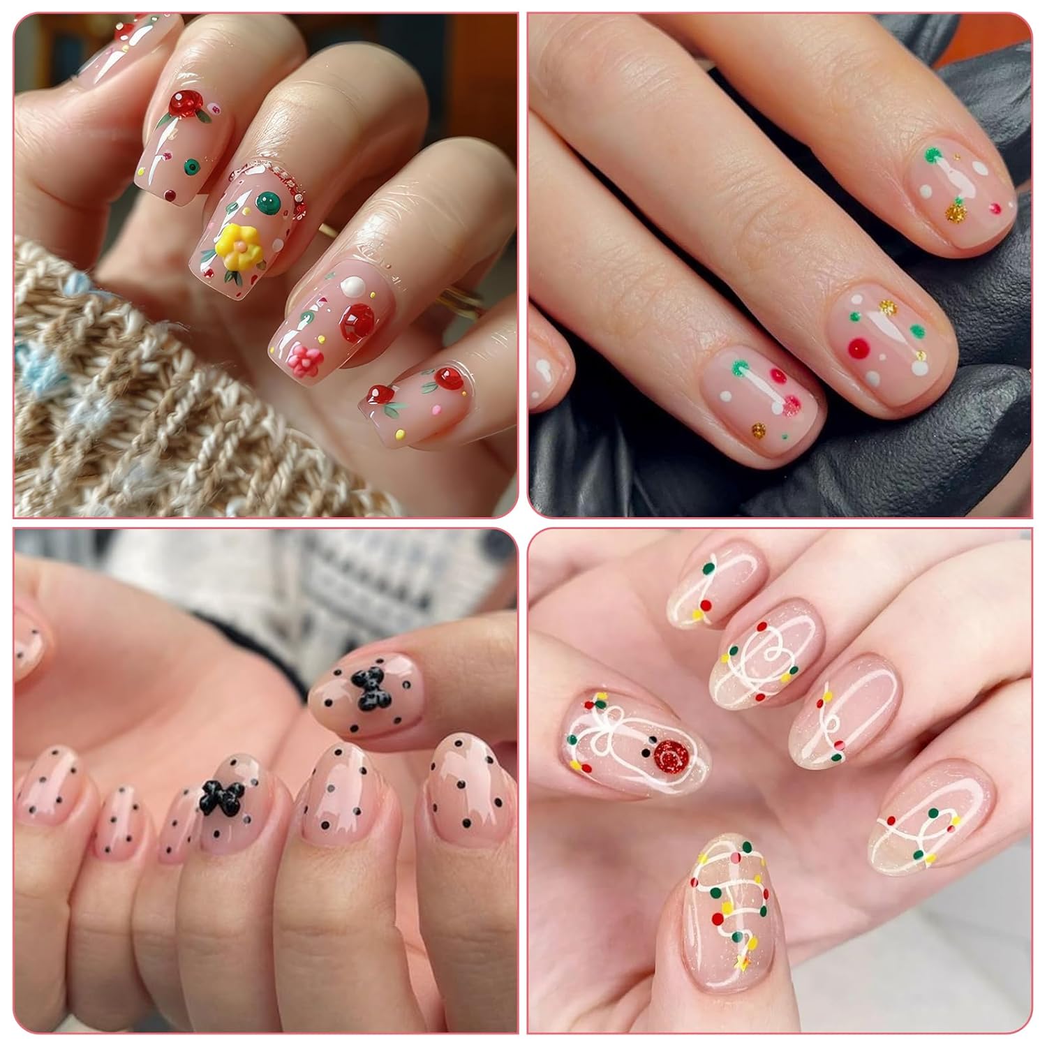 4 шт. Инструменты для точек на ногтях, Круглая ручка-доттер 6 в 1, Профессиональный инструмент для дот-арта ногтей, Профессиональный диск для точек для маникюра, для тиснения, трафаретной росписи