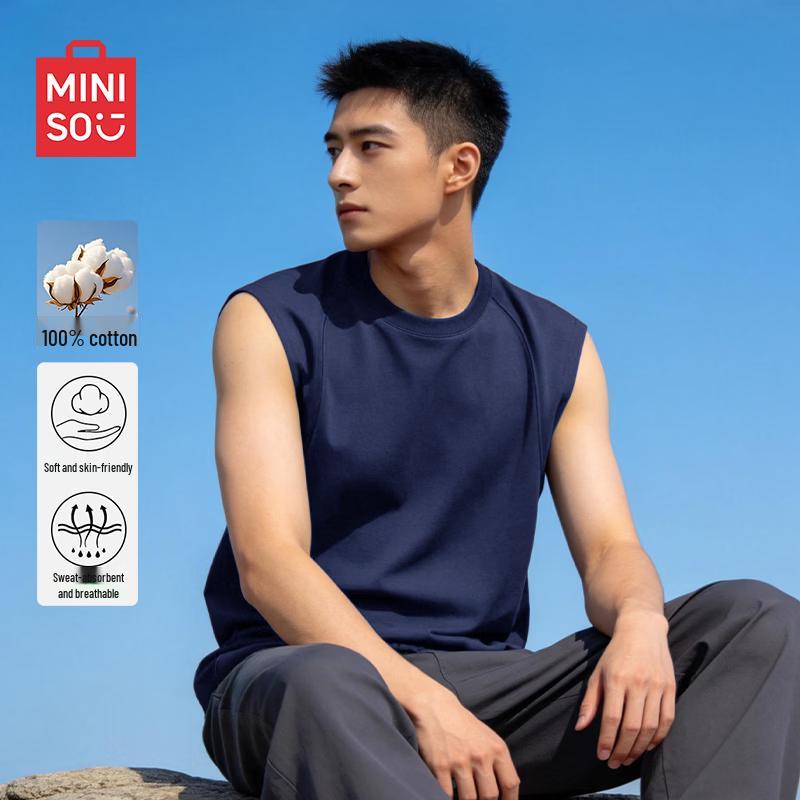 MINISO Men s American Style Cotton Tank Top 2XL