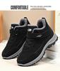 Women's Winter Plush Velcro Cotton Snow Boots, Thick Warm Large Size, Round Toe Walking Shoes.