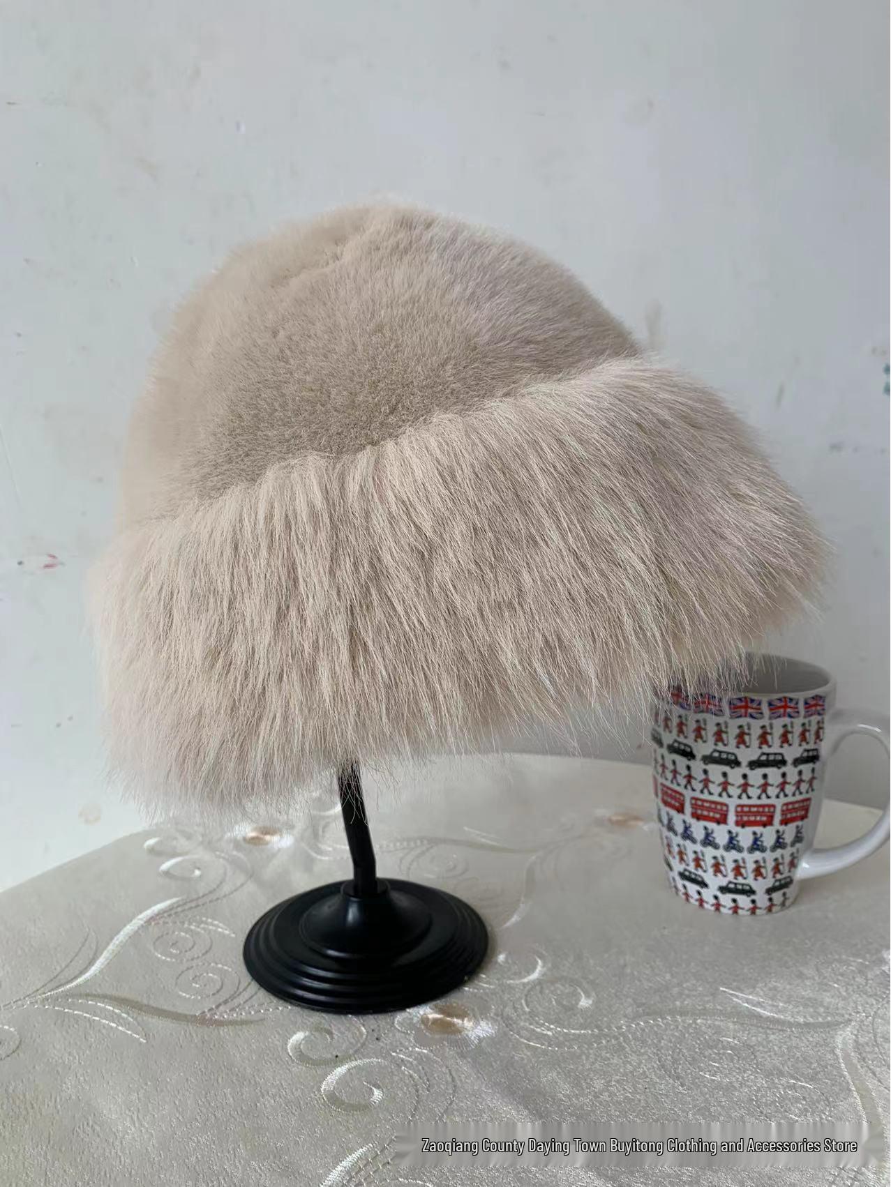 

2024 Шапка з штучного хутра норки в монгольському стилі: Теплий, Пухнастий та Універсальний із Захистом Вух для Осені та Зими абрикосовий