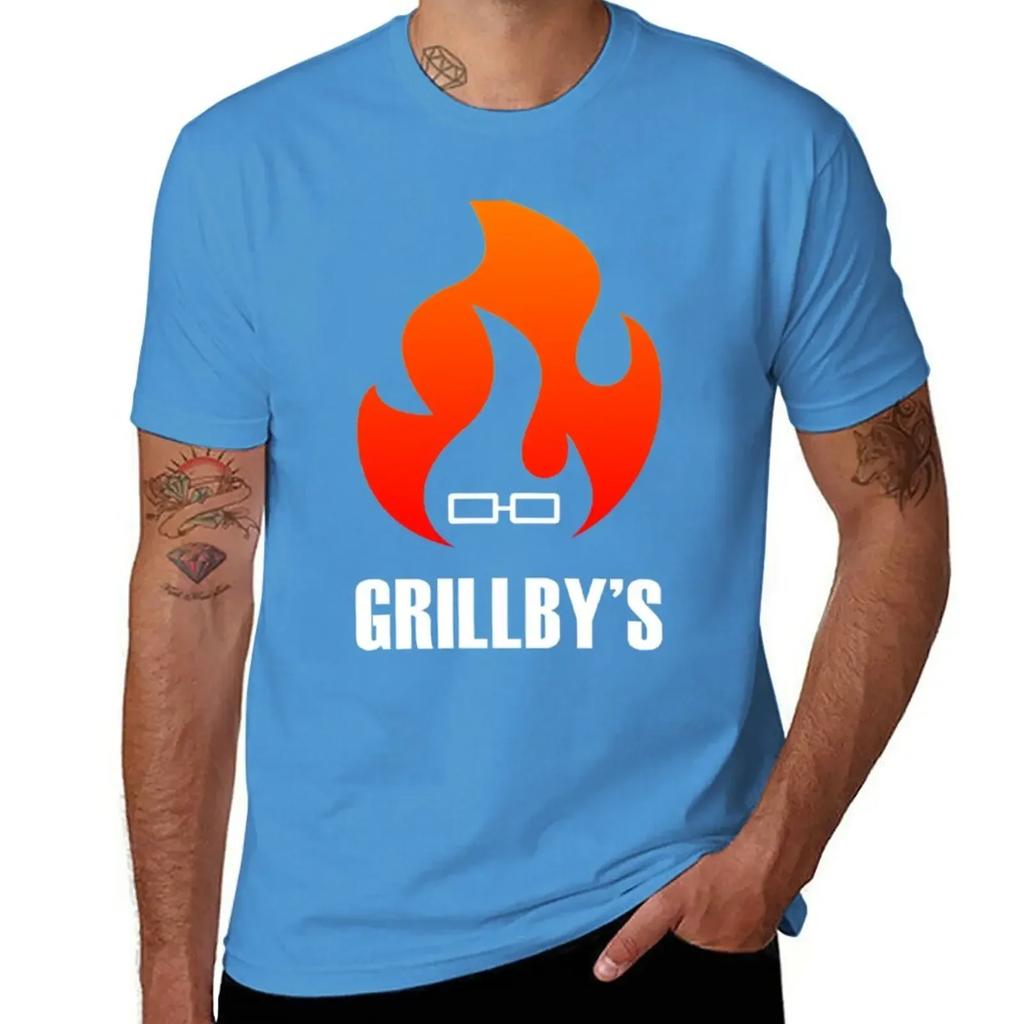 Grillbys Logo Tshirt Boys Whites Shirts Graphic Tees Unisexs Graphic Tshirts