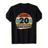 20th Wedding Anniversary T-Shirt for Him & Her - Retro Video Game Level 20 Complete Design, 20 Years Married Gift, Soft Breathable Matching Shirt,