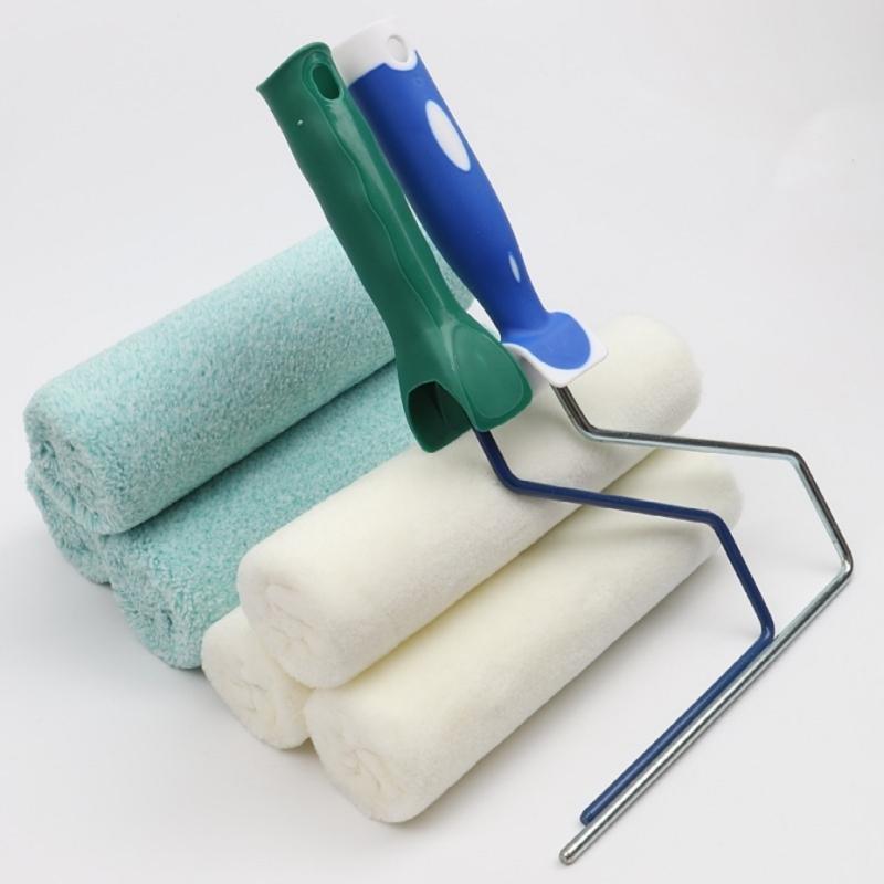Premium 9inch Paint Roller Set With High Density Fibers Painter's Choice Roller For Unflawed Wall Coating Result