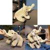 Cute Gray Elephant Plush Toy With Short Velvet Fur For Kids Birthday Gift
