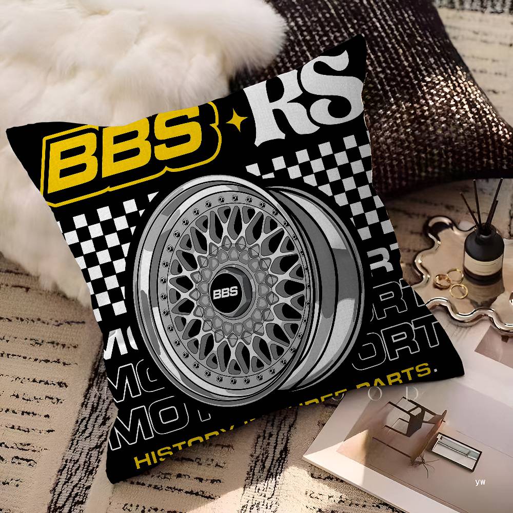 Bbs Racing Car Cushion Cover Inches Farmhouse Decor Home Throw Pillow Covers For Couch Decorations
