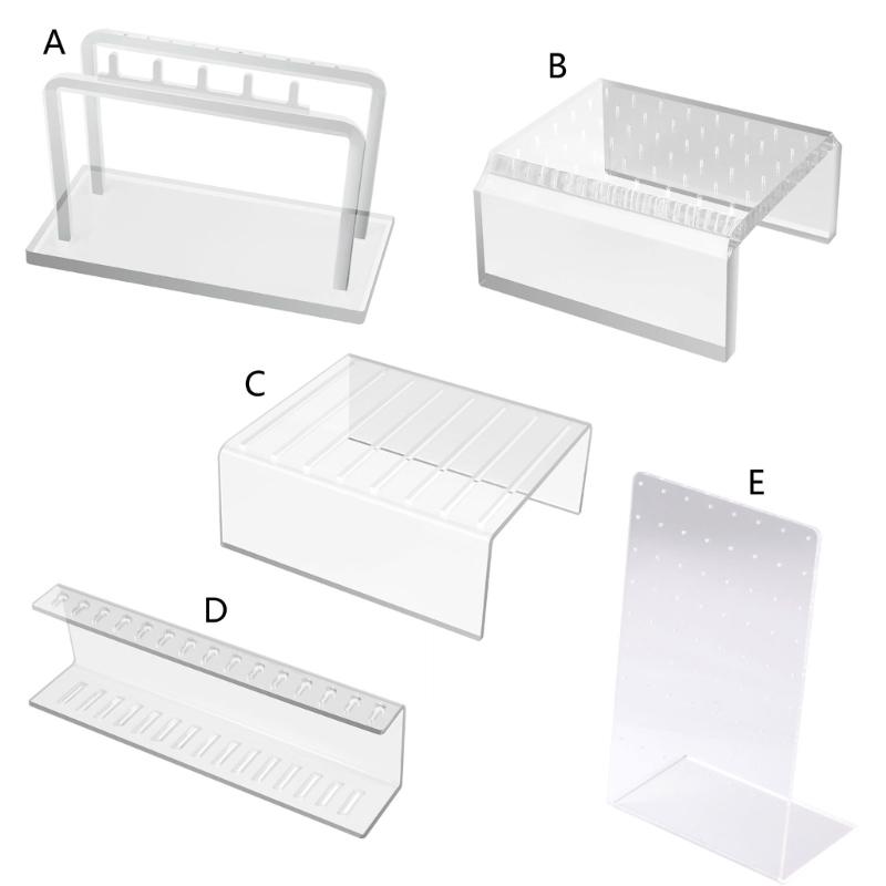 Clear Acrylic Jewelry Rack Needle-style Ear Nail Earring Shelf Earrings Display Board Necklace Display Rack for Women