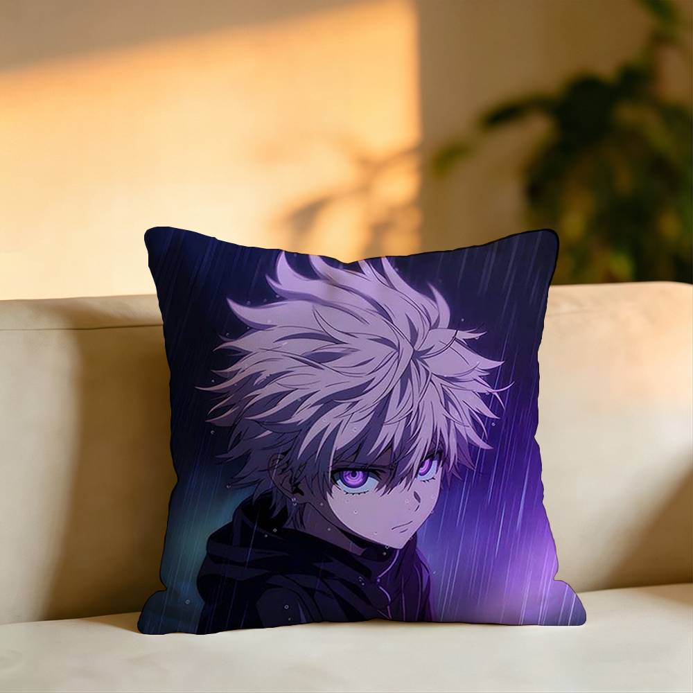 Hot Anime HunterHHunter Pillow Case Square DoubleSided Sofa Cushion Cover Bedroom Bedside Pillow