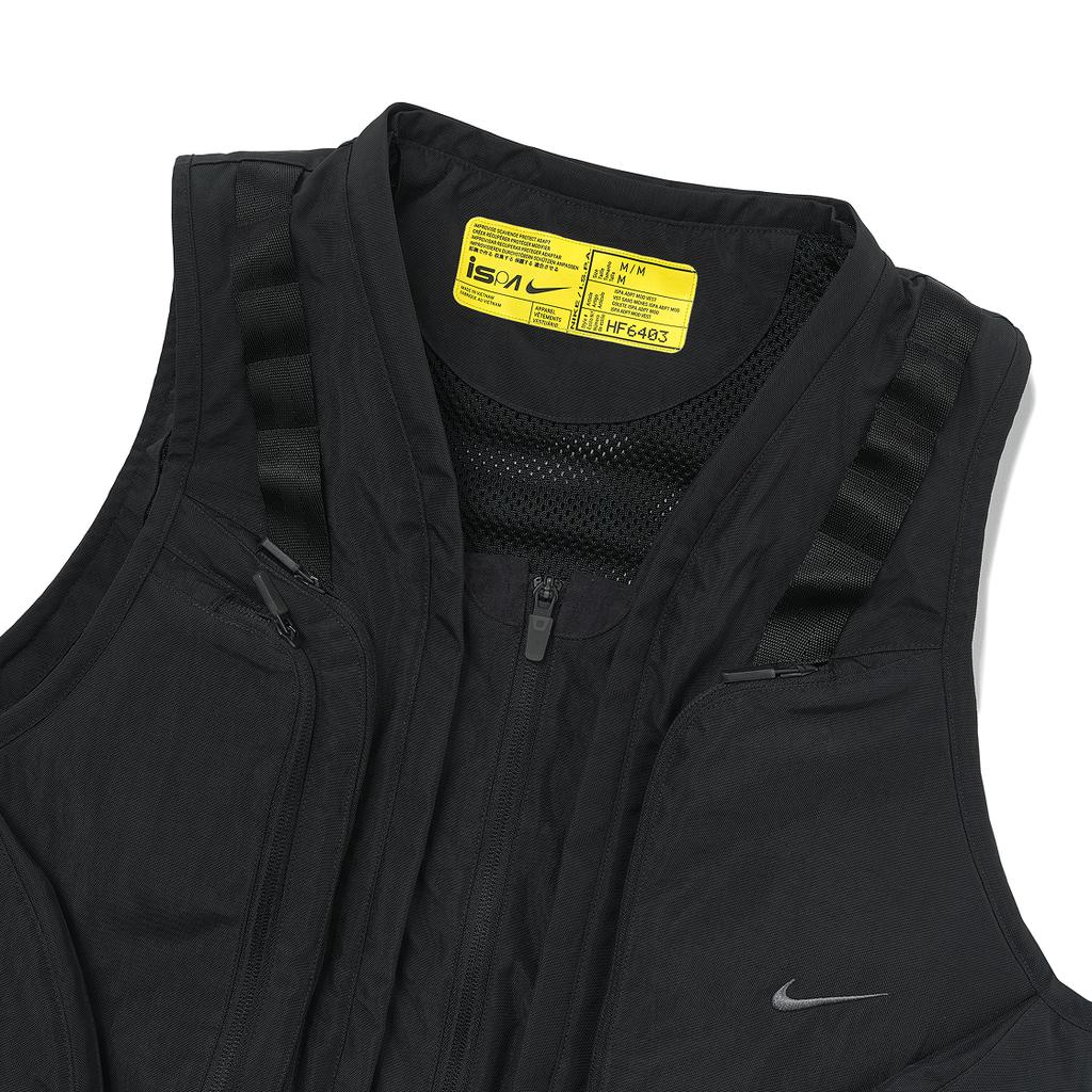 Nike ISPA SS25 Gilet Minimaliste Confortable Élégant Sans Manches Unisexe Gilets Noir Gris Fer HF6403-010